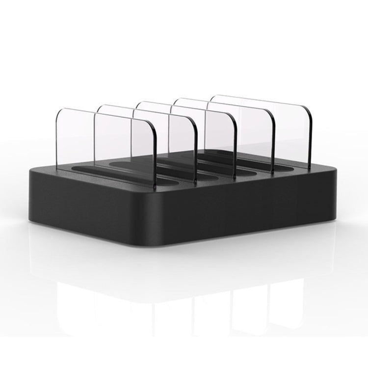 Multi-function AC 100V~240V Output 4 Ports USB-C / Type-C Double PD Detachable Charging Station Smart Charger,Support QC3.0(Black)