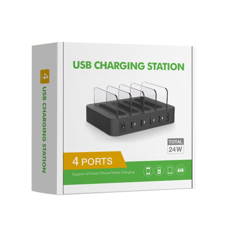 016 Multi-function AC 100V~240V Output 4 Ports USB Detachable Charging Station Smart Charger