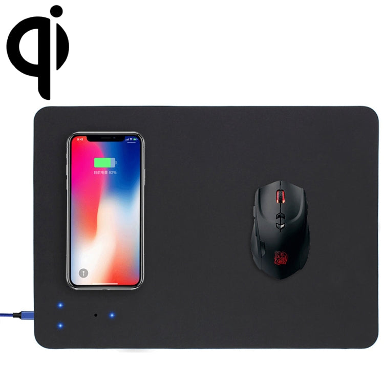 Smart Qi Standard Wireless Fast Charging PU Mouse Pad, Size: 27cm x 19cm