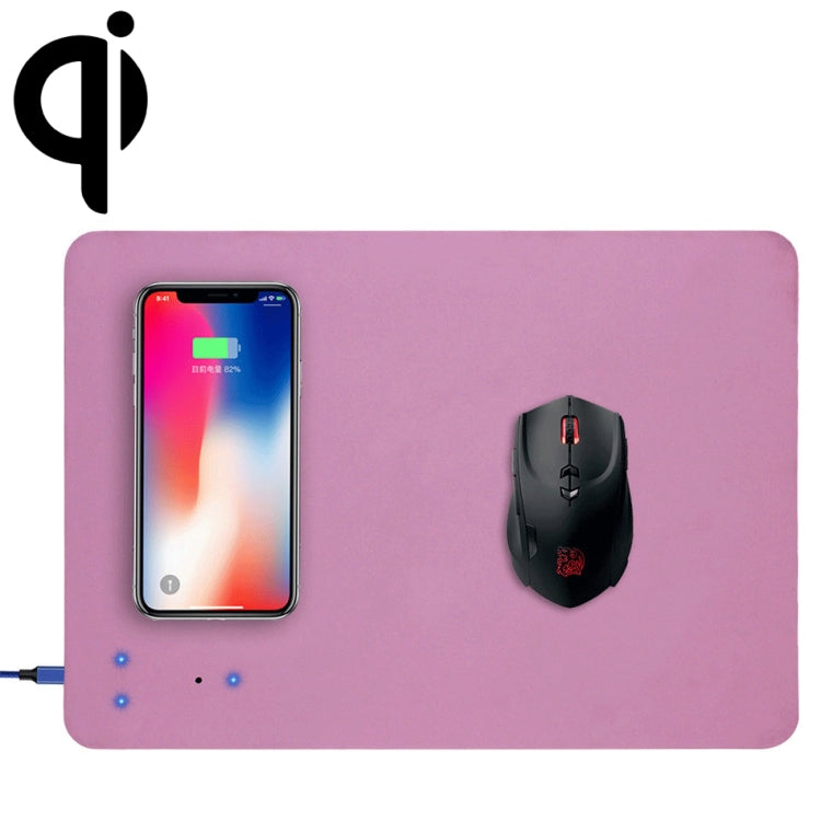 Smart Qi Standard Wireless Fast Charging PU Mouse Pad, Size: 27cm x 19cm