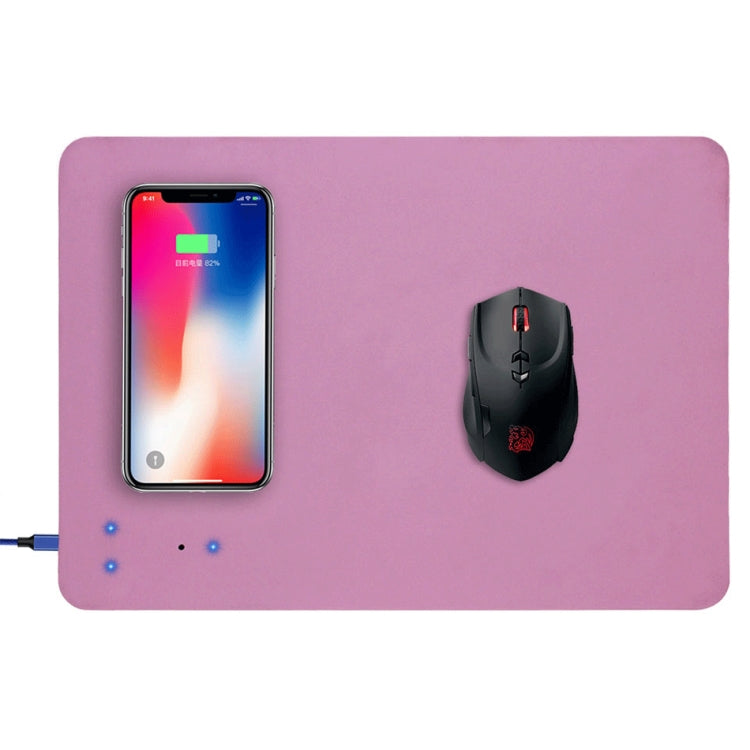 Smart Qi Standard Wireless Fast Charging PU Mouse Pad, Size: 27cm x 19cm