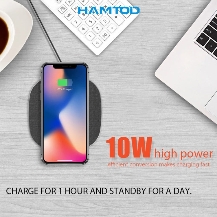 HAMTOD M9 Desktop Intelligent 10W Qi Standard Wireless Charger Charging Pad