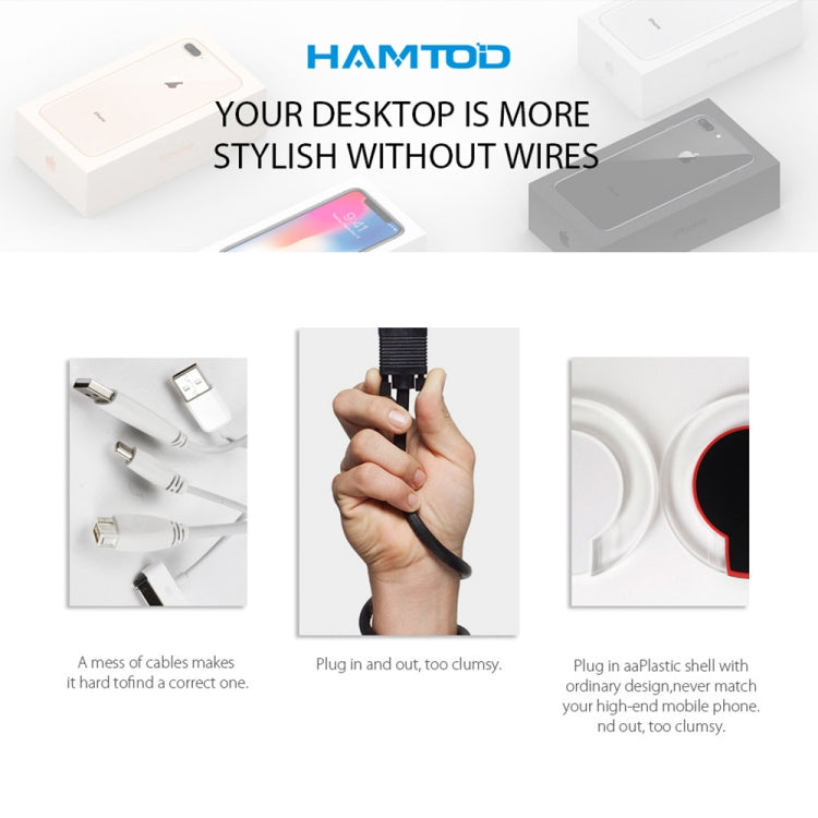HAMTOD M9 Desktop Intelligent 10W Qi Standard Wireless Charger Charging Pad