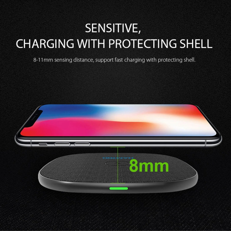 HAMTOD M9 Desktop Intelligent 10W Qi Standard Wireless Charger Charging Pad