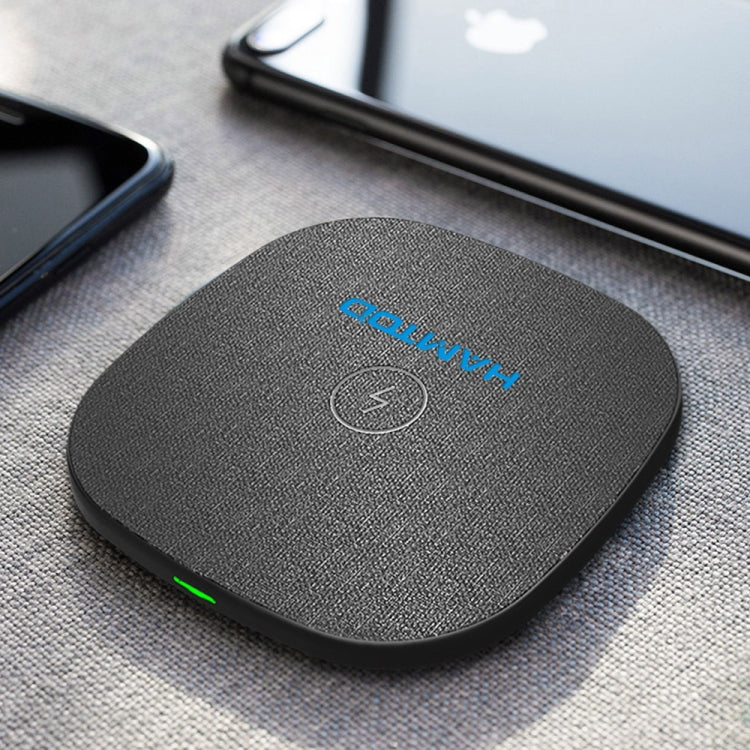 HAMTOD M10 Desktop Intelligent 10W Qi Standard / QC3.0 Wireless Charger Charging Pad (Black)