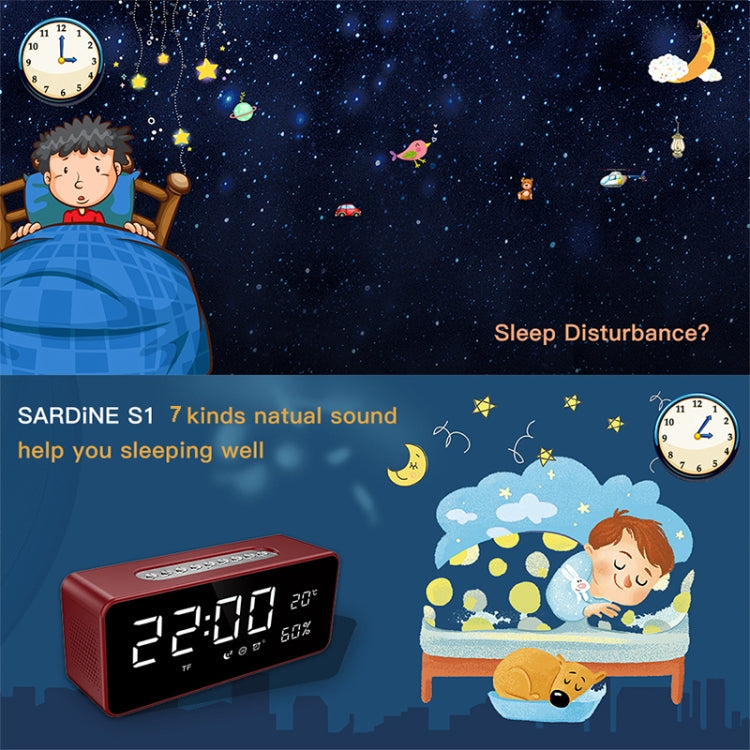 SARDiNE B1 Multifunctional Wireless Bluetooth Speaker, SARDiNE S1 Multi-function Wireless Bluetooth Speaker with Microphone & LED Display, Support Hands-free Answering Phone & FM Radio & TF Card