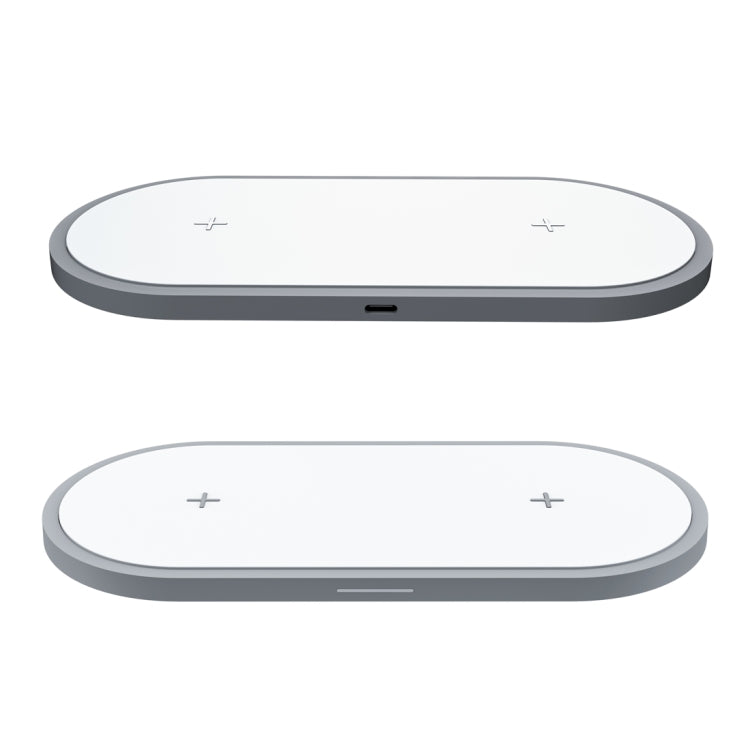 W31 2 in 1 QI Standard Dual Charge Wireless Charger for Mobile Phone & AirPods(White)