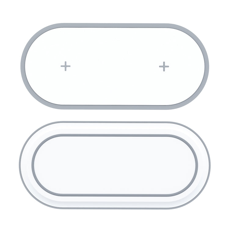 W31 2 in 1 QI Standard Dual Charge Wireless Charger for Mobile Phone & AirPods(White)