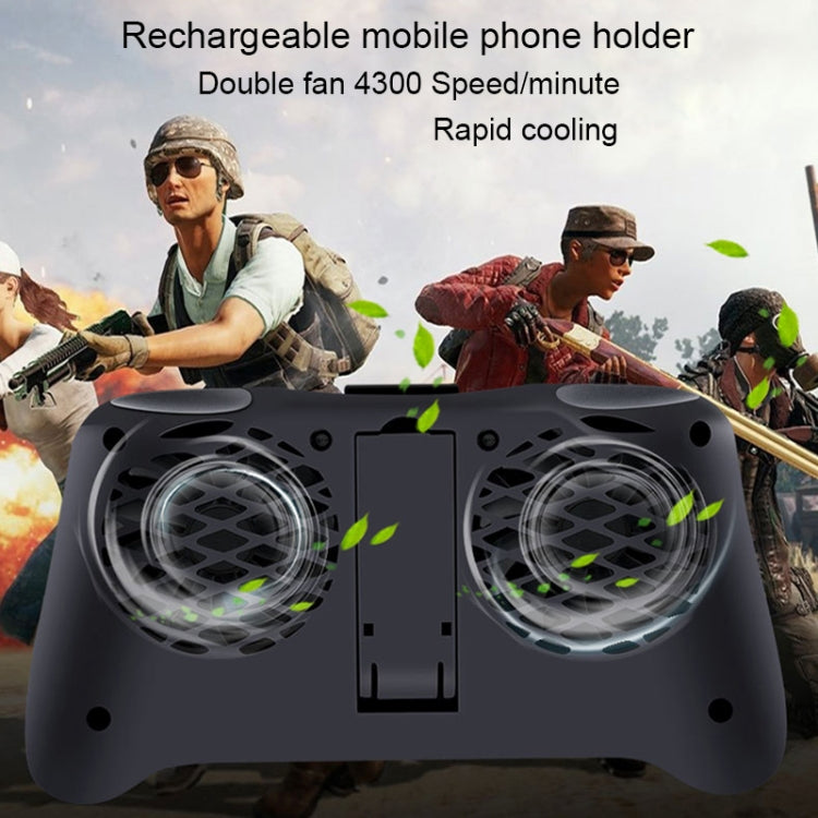 JKS-001 Multi-function Mobile Phone Radiator Winner Chicken Game Gamepad Mobile Phone Power Bank(Black)