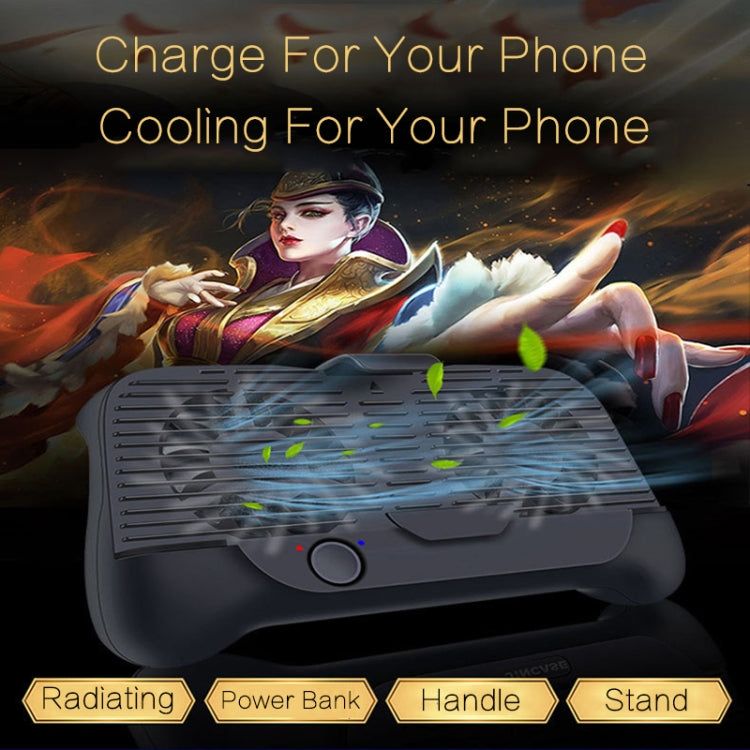 JKS-001 Multi-function Mobile Phone Radiator Winner Chicken Game Gamepad Mobile Phone Power Bank(Black)