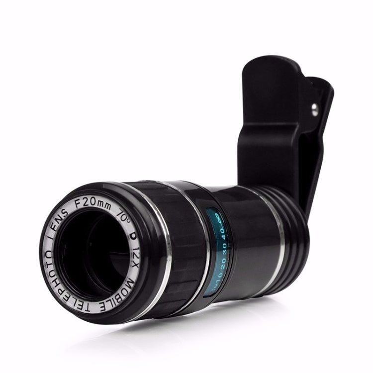 Universal Mobile Phone 12X Zoom Optical Zoom Telescope Lens with Clip