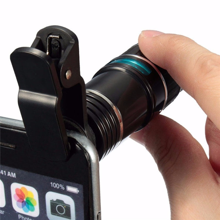 Universal Mobile Phone 12X Zoom Optical Zoom Telescope Lens with Clip