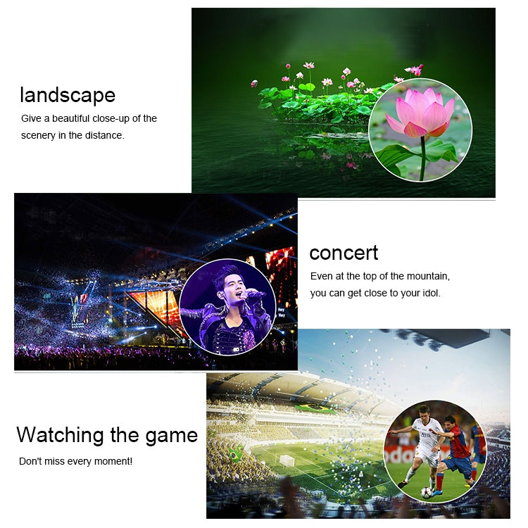 HK019 Mobile Phone 12X Zoom Optical Zoom Telescope Lens Set with Clip
