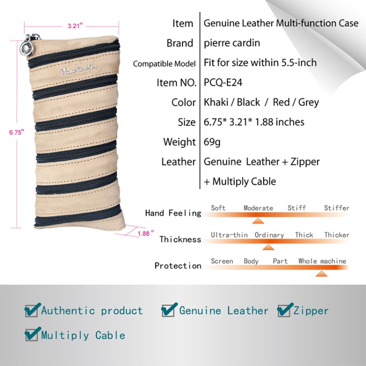 Pierre Cardin PCQ-E24 Multi-function Charging Cable Zipper Storage Bag