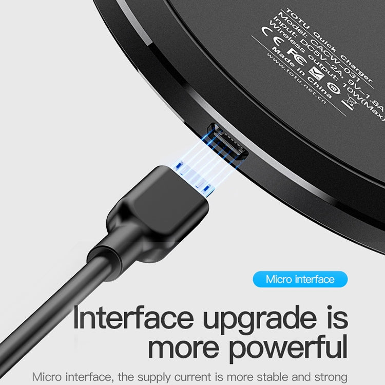 TOTUDESIGN CACW-031 Lighting Series â…¡ 10W Quick Charge Qi Standard Wireless Charger(Black)