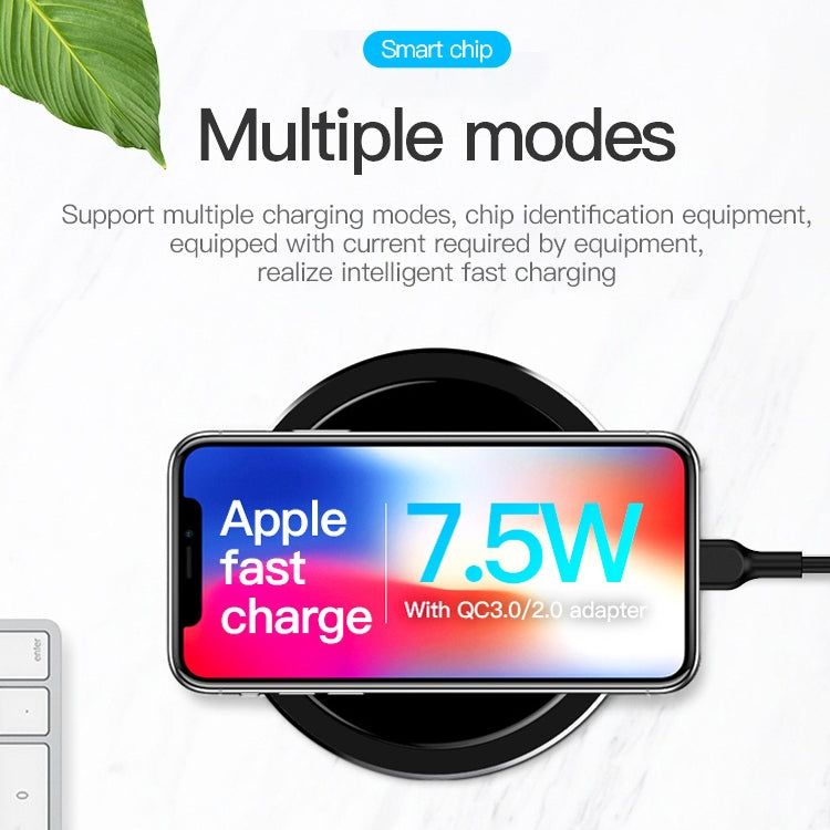 TOTUDESIGN CACW-031 Lighting Series â…¡ 10W Quick Charge Qi Standard Wireless Charger(Black)