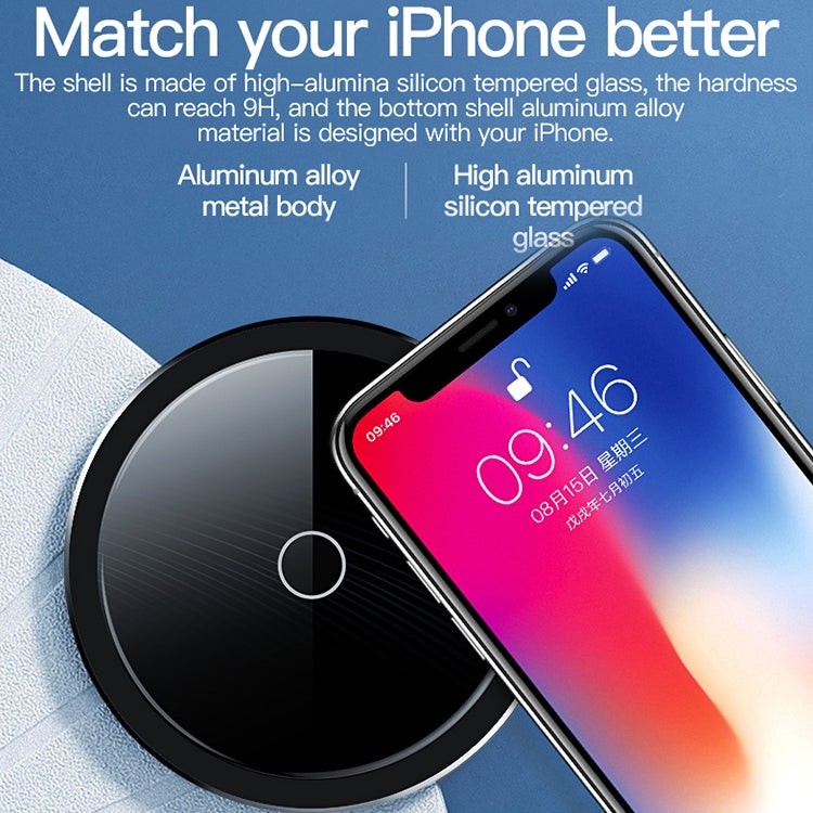 TOTUDESIGN CACW-031 Lighting Series â…¡ 10W Quick Charge Qi Standard Wireless Charger(Black)