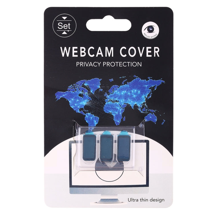 3 PCS Universal Ultra-thin Design Rectangle WebCam Cover Camera Cover for Desktop, Laptop, Tablet, Phones