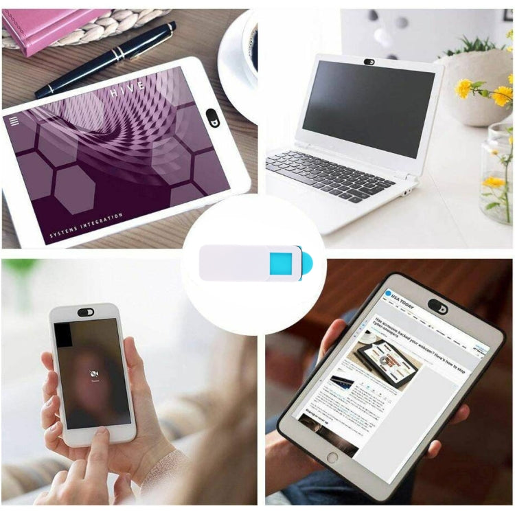 3 PCS Universal Ultra-thin Design Rectangle WebCam Cover Camera Cover for Desktop, Laptop, Tablet, Phones