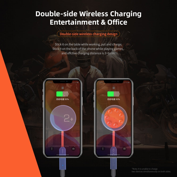 ROCK W24 Double-sided Fast Charging Wireless Charger (Blue)