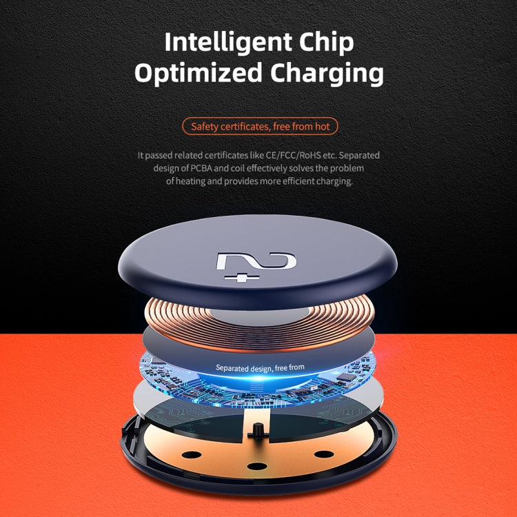 ROCK W24 Double-sided Fast Charging Wireless Charger (Blue)