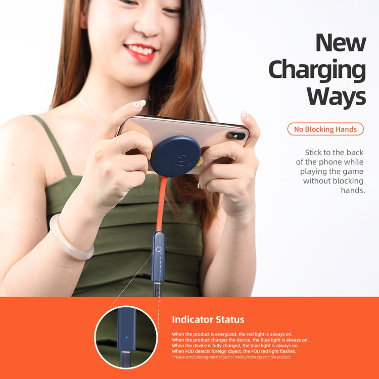 ROCK W24 Double-sided Fast Charging Wireless Charger (Blue)