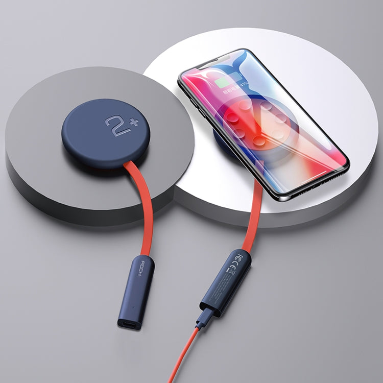 ROCK W24 Double-sided Fast Charging Wireless Charger (Blue)