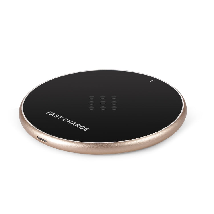 HAMTOD G19 10W QI Universal Round Wireless Charger (Gold)