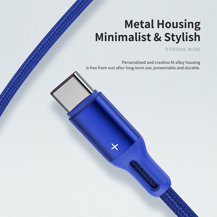 ROCK R2 5A Type-C / USB-C Metal Braided Fast Charging Data Cable, Length: 1m (Red)