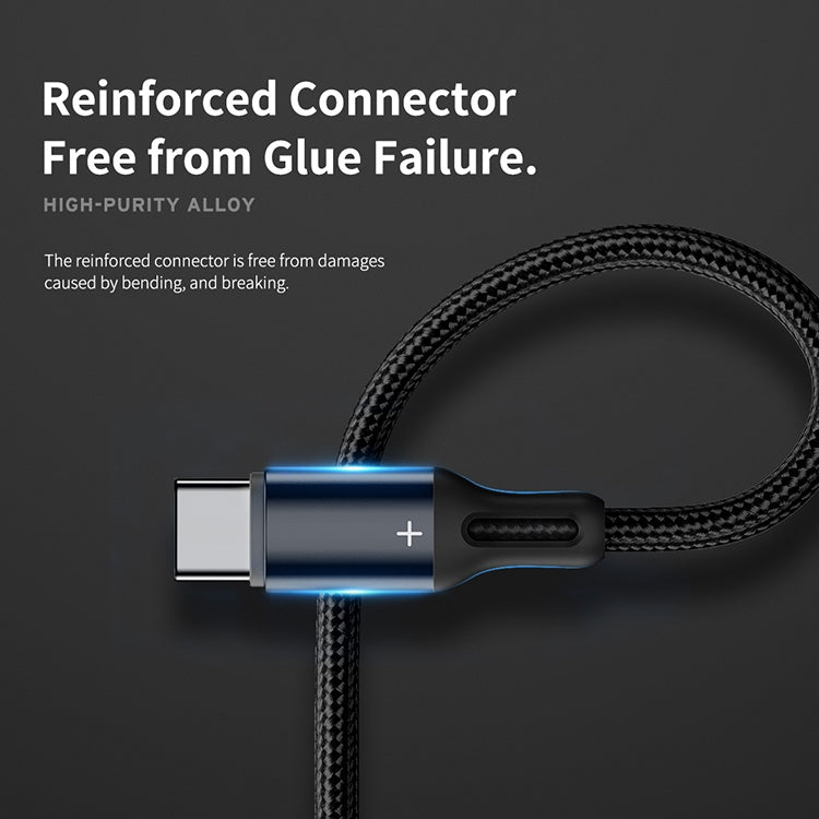 ROCK R2 5A Type-C / USB-C Metal Braided Fast Charging Data Cable, Length: 1m (Red)