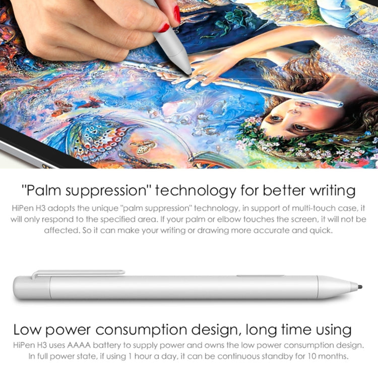 H3 For CHUWI Hi9 Plus / HiPad LTE / Hi13 / SurBook / MiniBook(8100Y) Tablet Active Capacitive Stylus Pen(Silver)