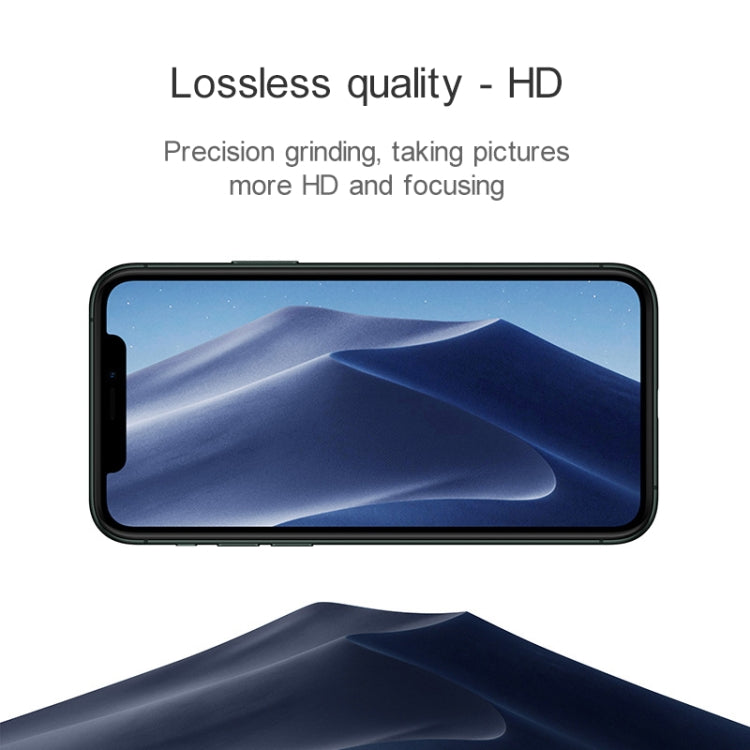 10 PCS Copy iP 11 Pro / iP 11 Pro Max Metal + Plexiglass Lens Protective Cover for iPhone X / XS / XS Max(Silver)