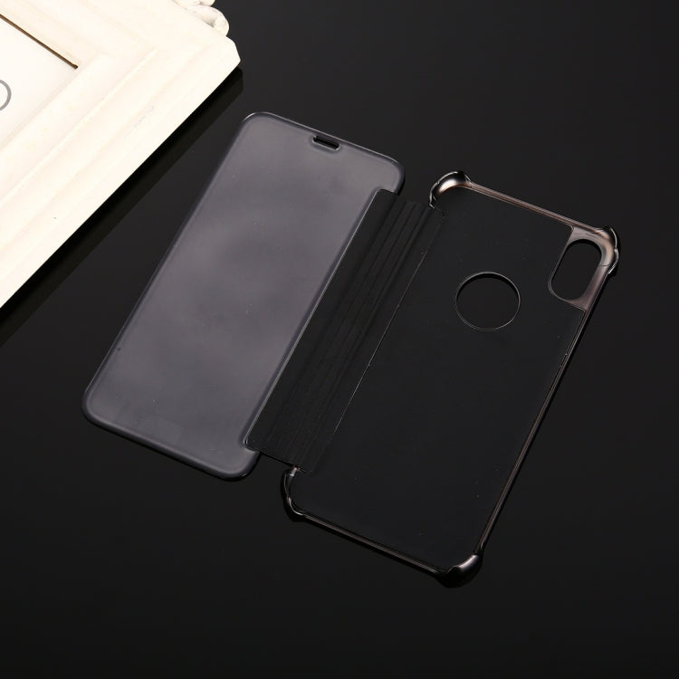 For iPhone X / XS Electroplating Mirror Horizontal Flip Leather Case