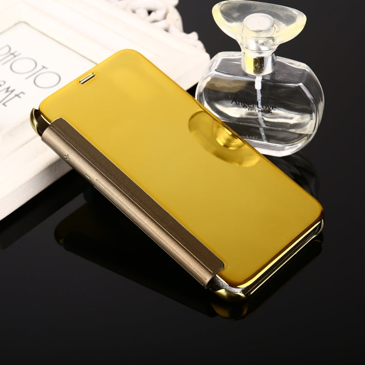 For iPhone X / XS Electroplating Mirror Horizontal Flip Leather Case