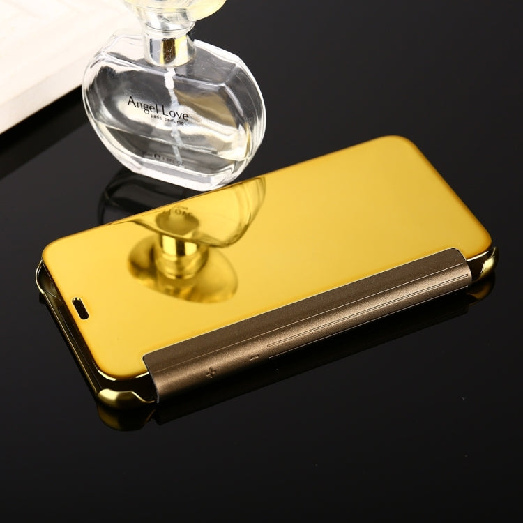 For iPhone X / XS Electroplating Mirror Horizontal Flip Leather Case