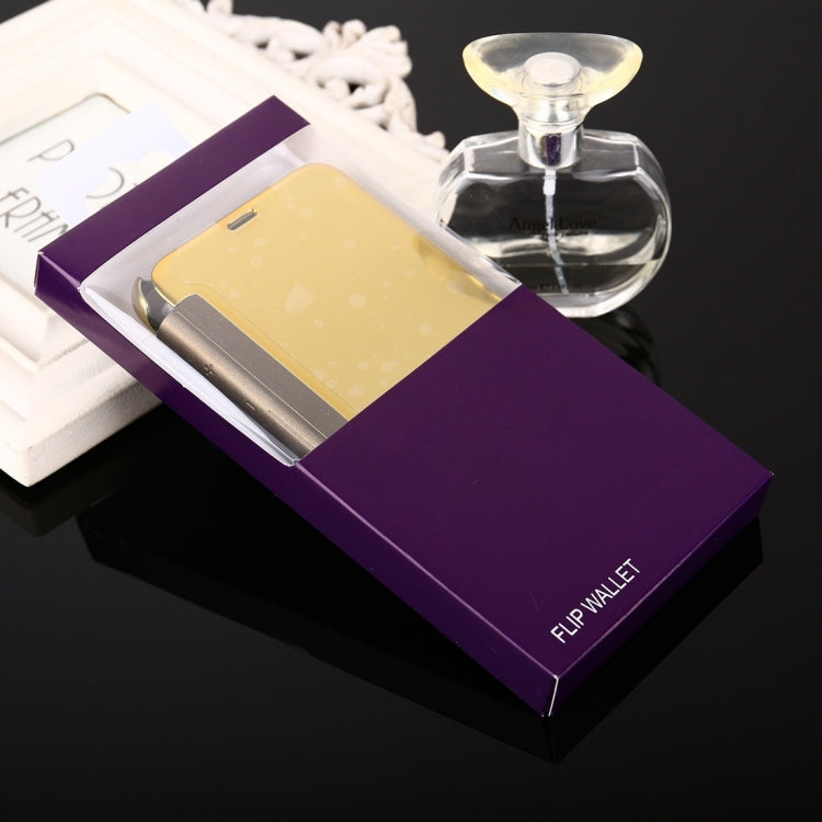 For iPhone X / XS Electroplating Mirror Horizontal Flip Leather Case