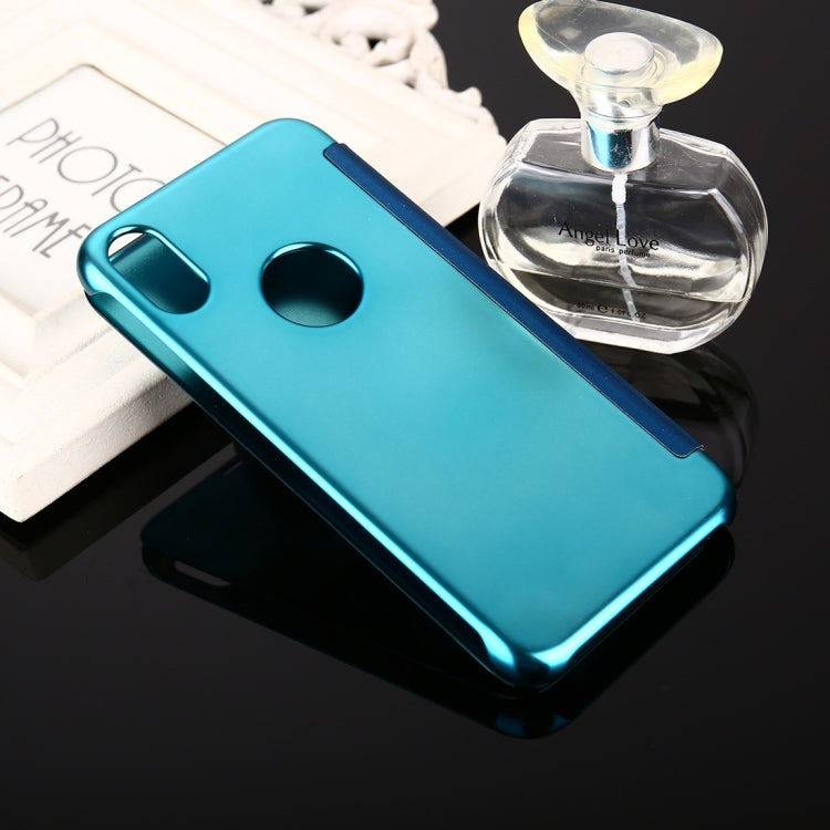 For iPhone X / XS Electroplating Mirror Horizontal Flip Leather Case