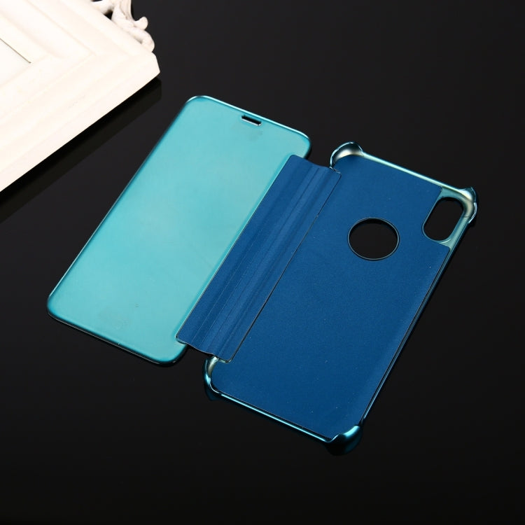 For iPhone X / XS Electroplating Mirror Horizontal Flip Leather Case