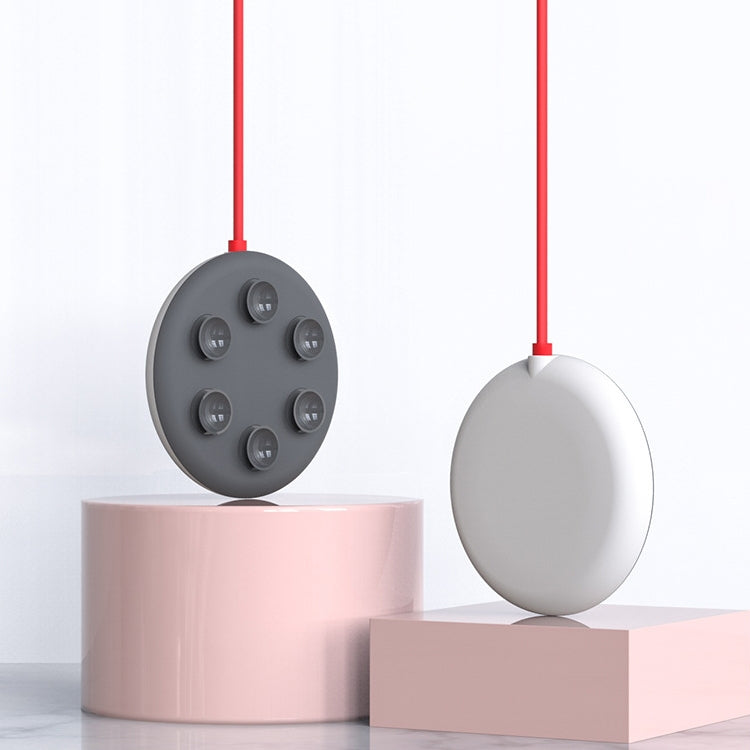 5W Portable Suction Cup Mobile Phone Fast Charging Wireless Charger, Length:1m(Grey White)