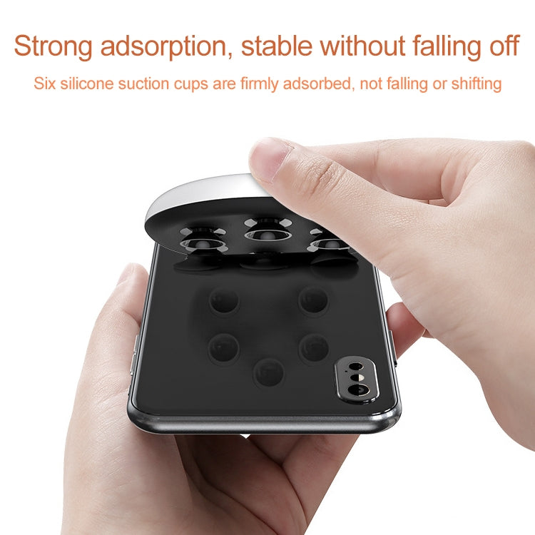 5W Portable Suction Cup Mobile Phone Fast Charging Wireless Charger, Length:1m(Grey White)