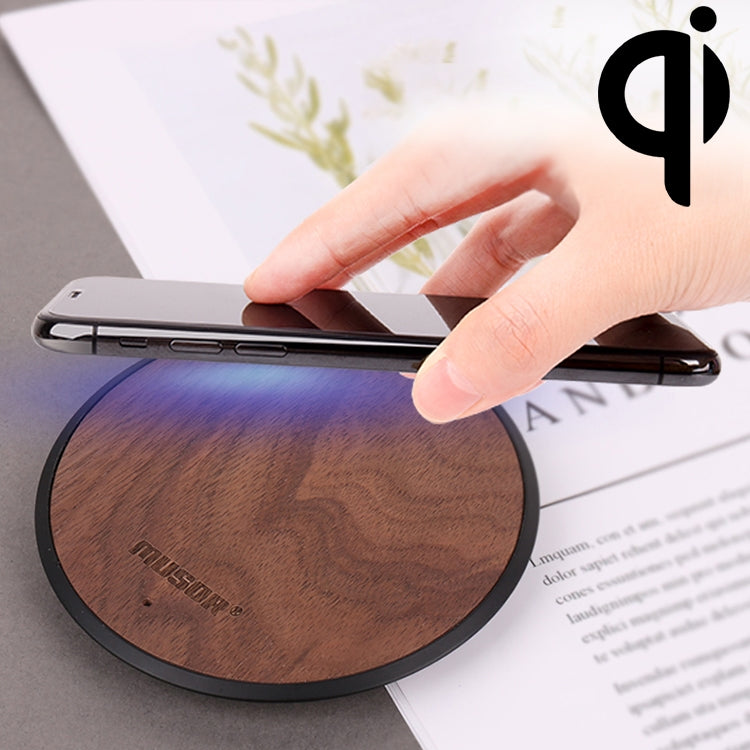 Musor 10W Phone Fast Charging Walnut Wireless Charger