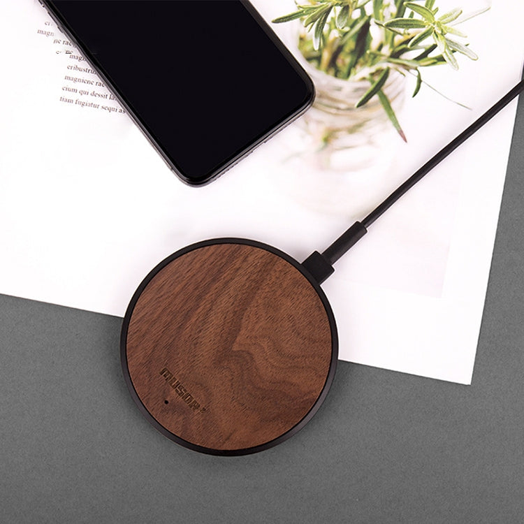 Musor 10W Phone Fast Charging Walnut Wireless Charger