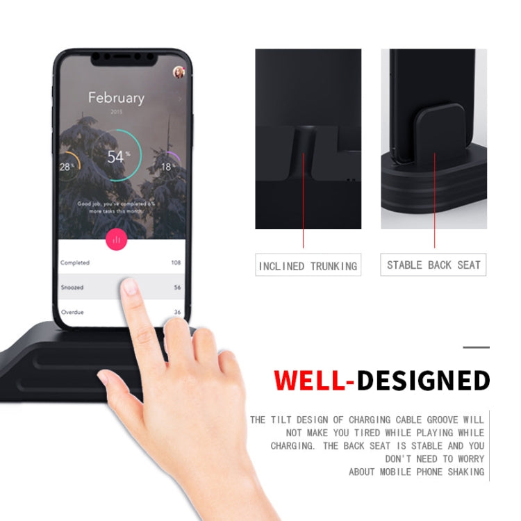 OHA1039 3 in 1 Multifunctional Silicone Mobile Phone Charging Holder Base for iPhone & Apple Watch & AirPods 1 / 2