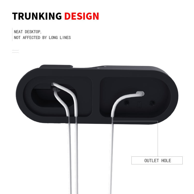 OHA1039 3 in 1 Multifunctional Silicone Mobile Phone Charging Holder Base for iPhone & Apple Watch & AirPods 1 / 2
