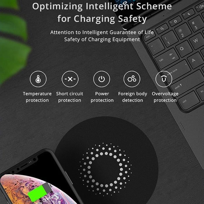 Z1 Desktop Hidden Charging Wireless Charging for iPhone and other Android Smart Phones(Black)