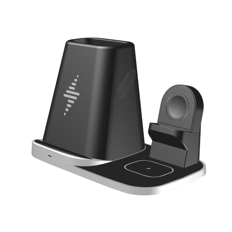 P9X 4 in 1 Quick Wireless Charger for iPhone, Apple Watch, AirPods, Pen Hoolder and other Android Smart Phones(Black)