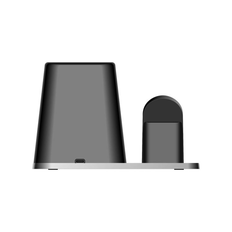 P9X 4 in 1 Quick Wireless Charger for iPhone, Apple Watch, AirPods, Pen Hoolder and other Android Smart Phones(Black)