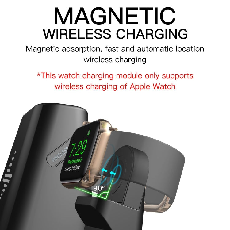 P9X 4 in 1 Quick Wireless Charger for iPhone, Apple Watch, AirPods, Pen Hoolder and other Android Smart Phones(Black)