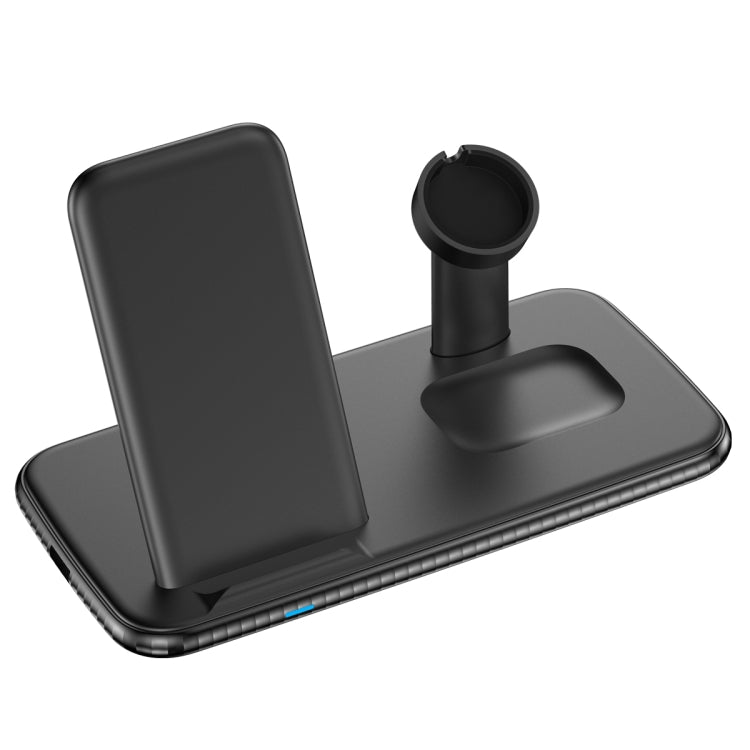 V5 4 in 1 Quick Wireless Charger for iPhone, Apple Watch, AirPods and other Android Smart Phones(Black)