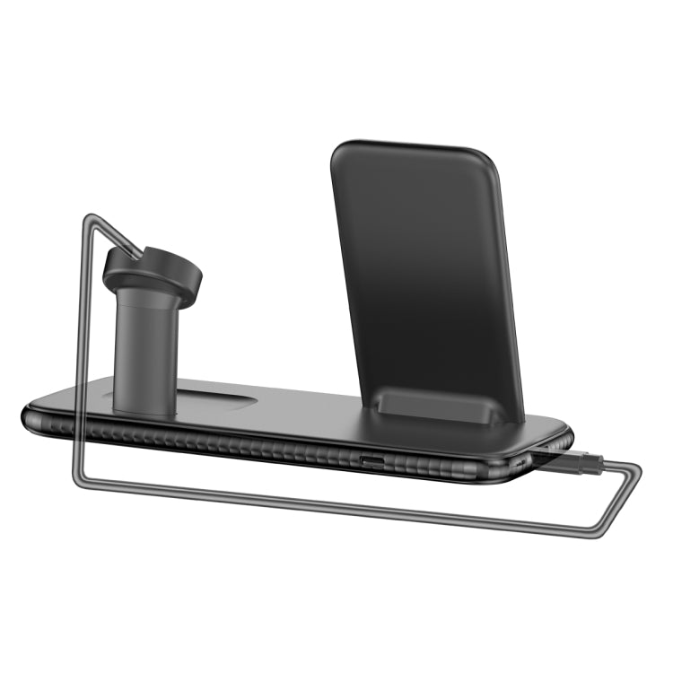 V5 4 in 1 Quick Wireless Charger for iPhone, Apple Watch, AirPods and other Android Smart Phones(Black)